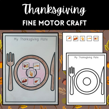Thanksgiving Fine Motor Cutting Craft | Thanksgiving Plate by Pre-K Life