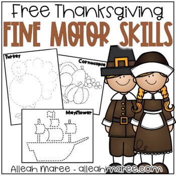 Preview of Thanksgiving Fine Motor Skills FREEBIE
