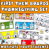 Thanksgiving First Then Boards Behavior Management Token C