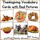 Thanksgiving Flashcards with Real Life Pictures for Speech