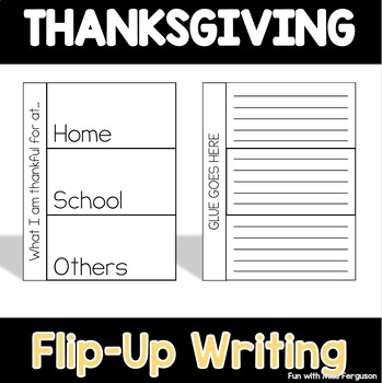 Preview of Thanksgiving Flip-Up Writing Activity