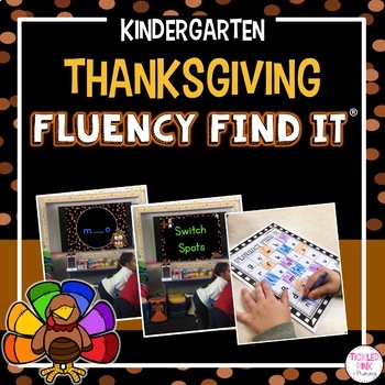 Preview of Thanksgiving Fluency Find It (Kindergarten)
