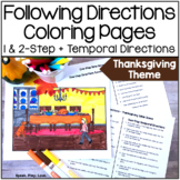 Thanksgiving Following Directions - Speech Therapy - 1 & 2