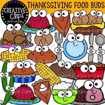 Preview of Thanksgiving Food Buds {Creative Clips Clipart}