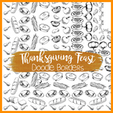 Thanksgiving Food Doodle Borders | Thanksgiving Doodle Borders