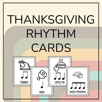 Preview of Thanksgiving Food Rhythm Cards