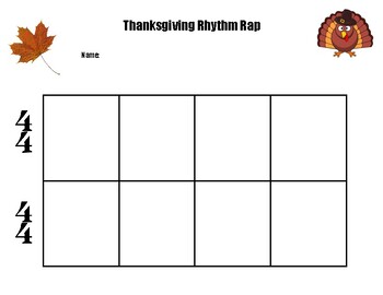Preview of Thanksgiving Food Rhythm Rap