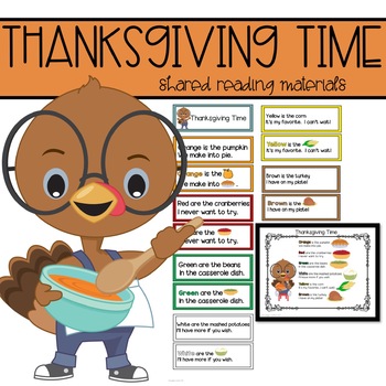 Preview of Thanksgiving Food Shared Reading Poetry Materials