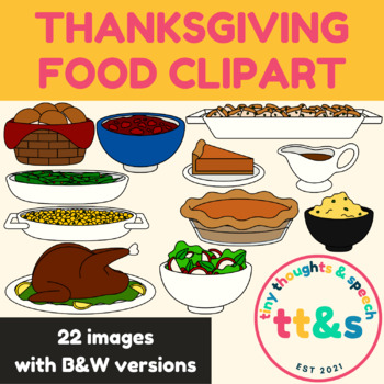 Thanksgiving Food | Thanksgiving Clipart by Tiny Thoughts and Speech