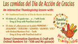 Thanksgiving Foods in Spanish! with Gusta(n) & Ordinal Num
