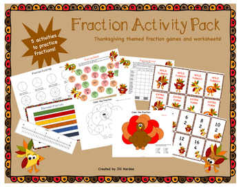 Preview of Thanksgiving Fraction Activity Pack