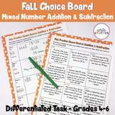 Thanksgiving Fractions Addition & Subtraction Mixed Number