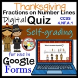 Thanksgiving Fractions on a Number Line Google Forms Quiz