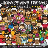 Thanksgiving Friends Clipart {Thanksgiving characters clipart}