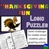 Thanksgiving Fun Activities! 6 Logic Puzzles & Brain Tease