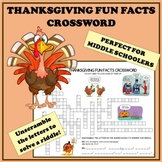 Thanksgiving Fun Fact Crossword Puzzle and Riddle- Challen