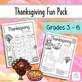 Thanksgiving Fun Pack Grades 3-6