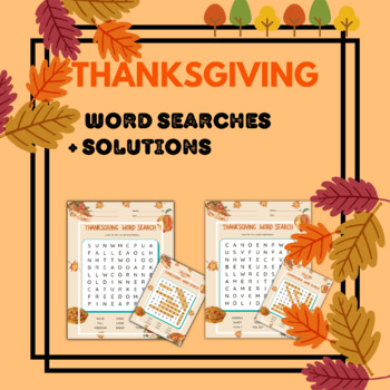 Preview of Thanksgiving Fun Packet - Activities with Word Search