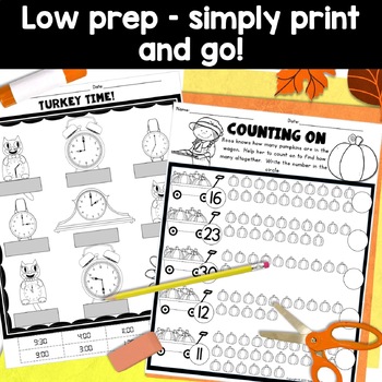 Thanksgiving Worksheets First Grade Math And Ela By Sweet Sensations