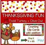 Thanksgiving fun with Todd Turkey + Olive Owl - Counting C