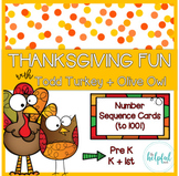 Thanksgiving fun - Number Sequence Cards (skip counting by