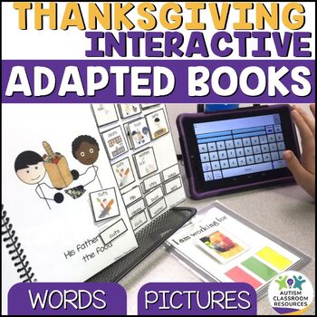 Preview of Thanksgiving Functional Interactive Adapted Books for Special Education