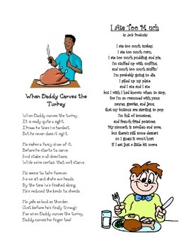Thanksgiving Funny Poems by Kristal | TPT