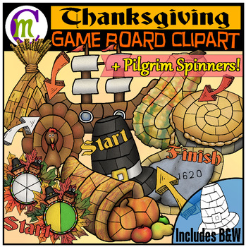Preview of Thanksgiving Game Boards Clipart