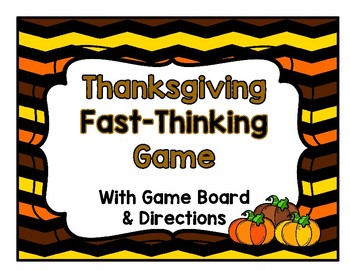 Preview of Thanksgiving Game {Grades 3-12}