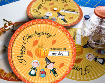 Preview of Thanksgiving Game • Paper Craft Wheel • Printable Classroom Project