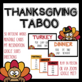 Thanksgiving Game | Thanksgiving Taboo for Kids and Adults