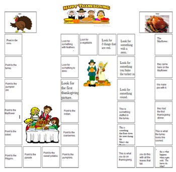 Preview of Thanksgiving Game for Students with Autism
