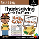 Thanksgiving Games Circle Time Activities for Preschool and Pre-K