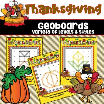 Preview of Thanksgiving Geoboard Task Cards