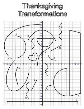 Preview of Thanksgiving Geometric Transformations Activity