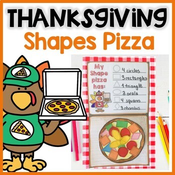 Preview of Thanksgiving Geometry Craft | Shapes Activity | Math craftivity