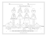 Thanksgiving German Color by Number activity