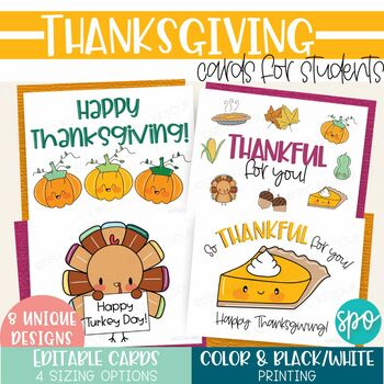 Preview of Thanksgiving Gift- Personalized Cards to Write for Students and Coloring Pages