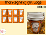 Thanksgiving Gift Tag EDITABLE