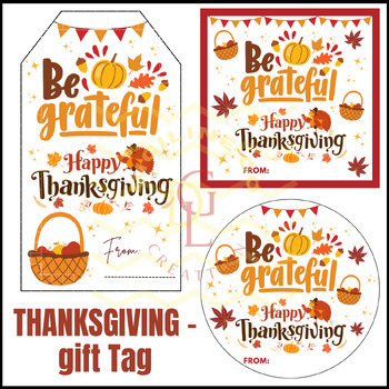 Preview of Thanksgiving Gift Tag center crafts bookmark activity middle high school 9th 8th