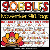 Thanksgiving Gift Tags Gobbles of Fun November Treat Stude