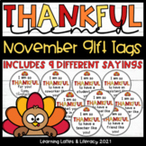 Thanksgiving Gift Tags Thankful Treat Tags November Gift I