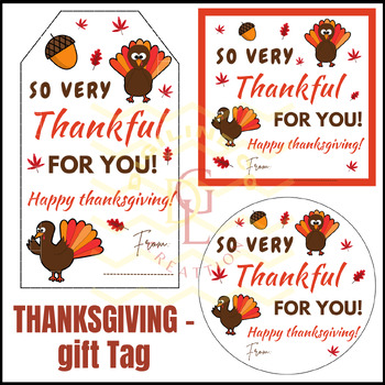 Preview of Thanksgiving Gift Tags craftivity activities classroom Projects bookmark 5th 6th