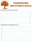Thanksgiving Giving Gratitude and Goals