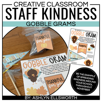Preview of Thanksgiving Gobble Gram - Staff Kindness Activity