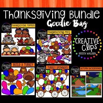Preview of Thanksgiving Goodie Bag Bundle {Creative Clips Digital Clipart}