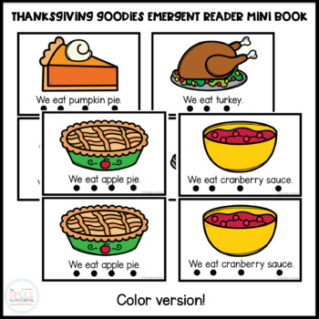 Thanksgiving Goodies Emergent Reader Mini Book by The Simple Sweetness
