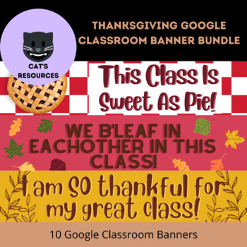 Preview of Thanksgiving Google Classroom Banners II