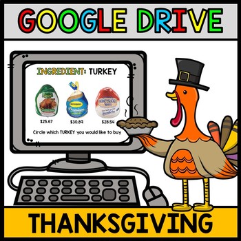 Preview of Thanksgiving - Google Drive - Special Education - Grocery Shopping - Money