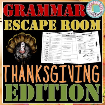 Preview of Thanksgiving Grammar Escape Room